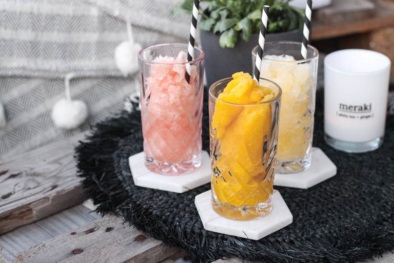 Frozen Cocktails von Käfer: Bellini Maracuja, Bellini Pfirsich und Pina Colada