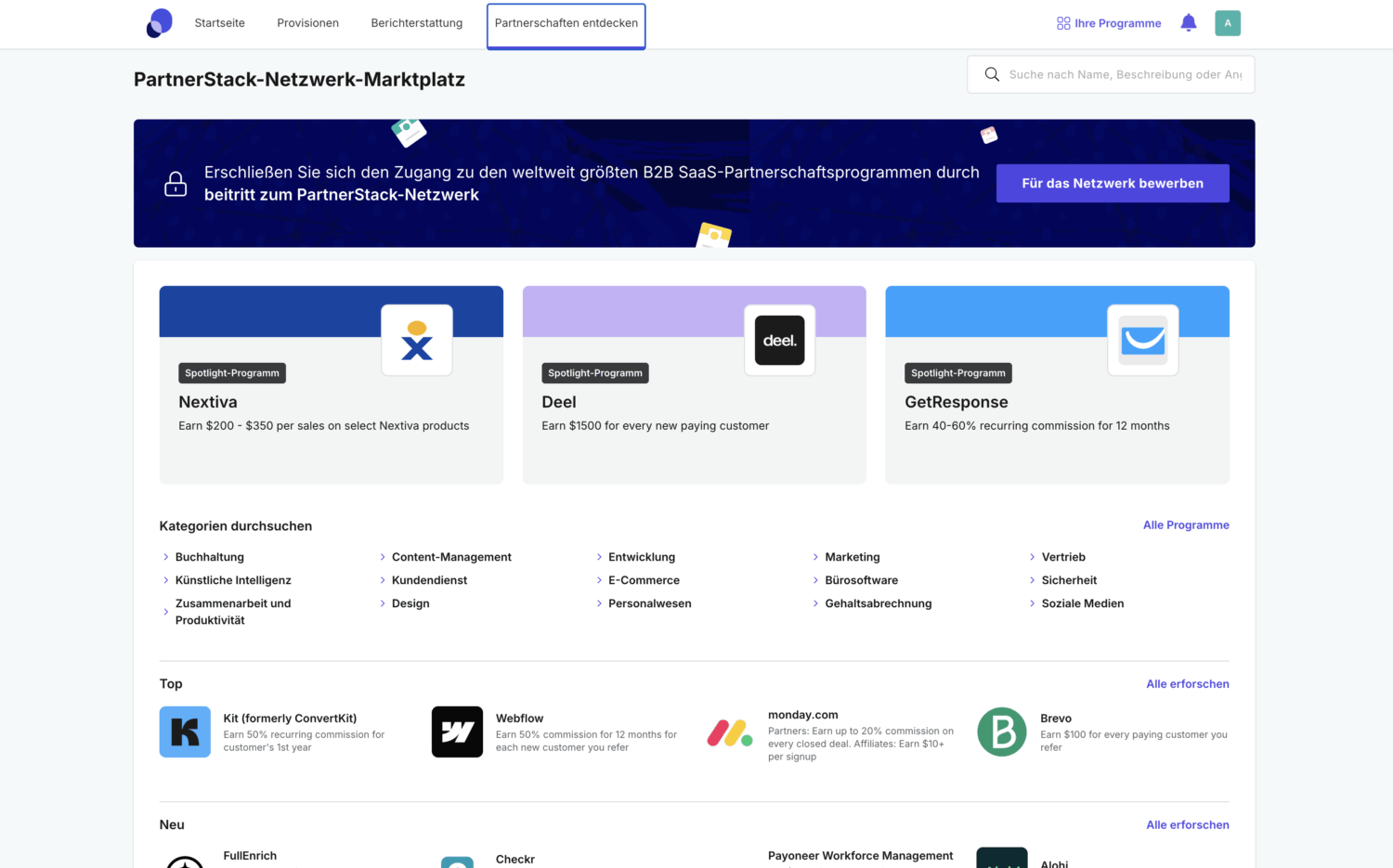 PartnerStack als Affiliate Marketing Programm