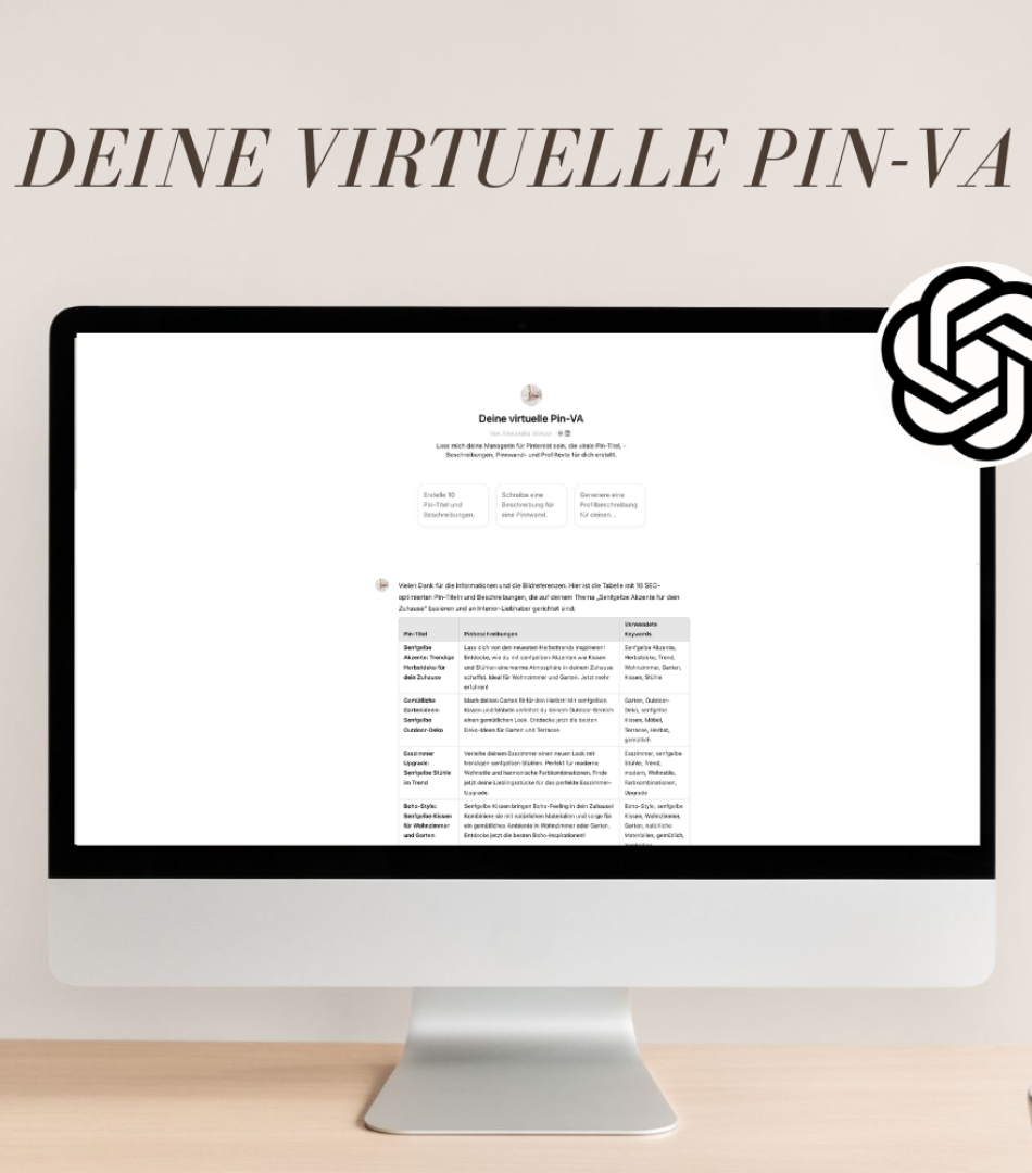 Deine virtuelle Pin-VA (Custom GPT)