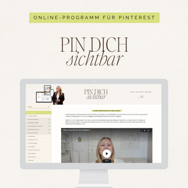 Pin dich sichtbar Pinterest Onlinekurs