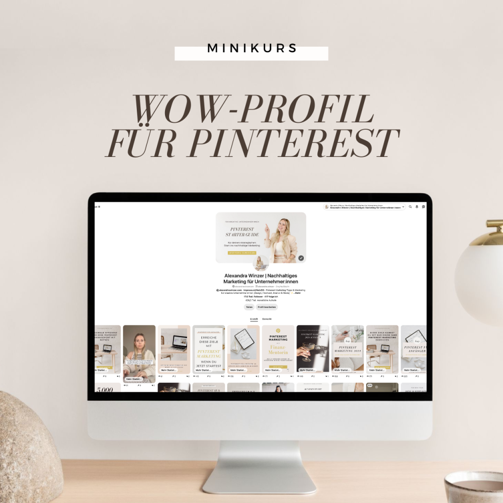 Ich bringe dir bei, wie du Pinterest selbst strategisch für dein Business nutzen kannst und deine eigene erfolgreiche Strategie findest.